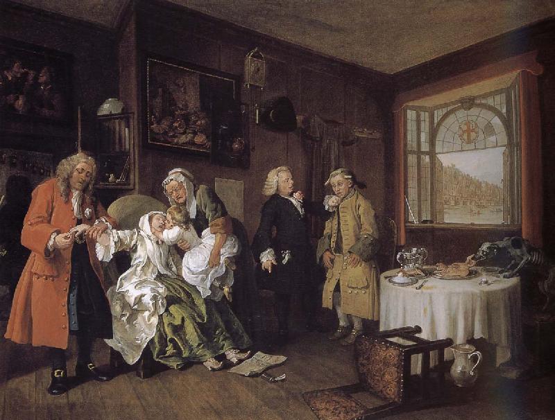 William Hogarth Group painting fashionable marriage of the dead countess France oil painting art